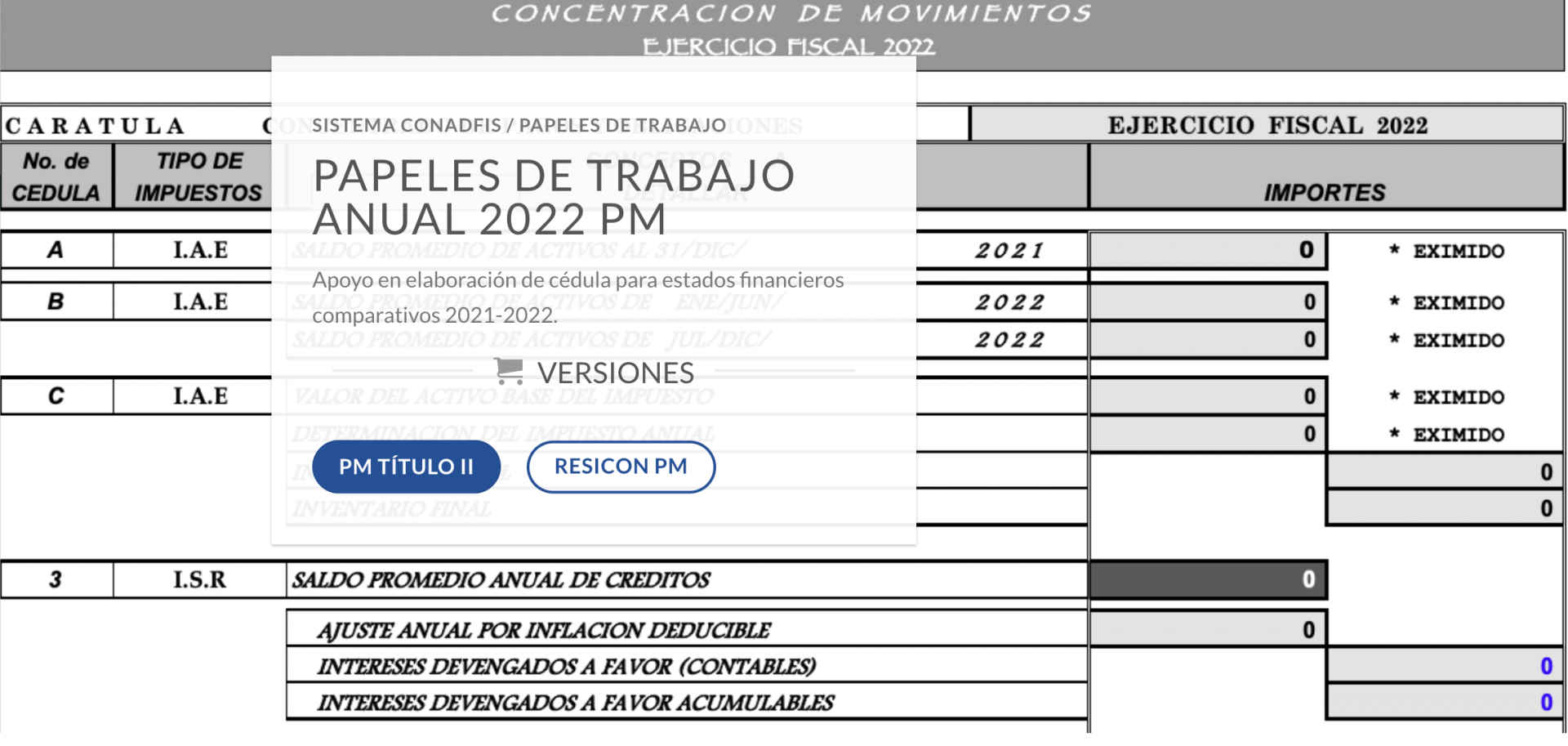 Herramientas CONADFIS -Papeles de trabajo ANUAL 2022 Personas morales ...